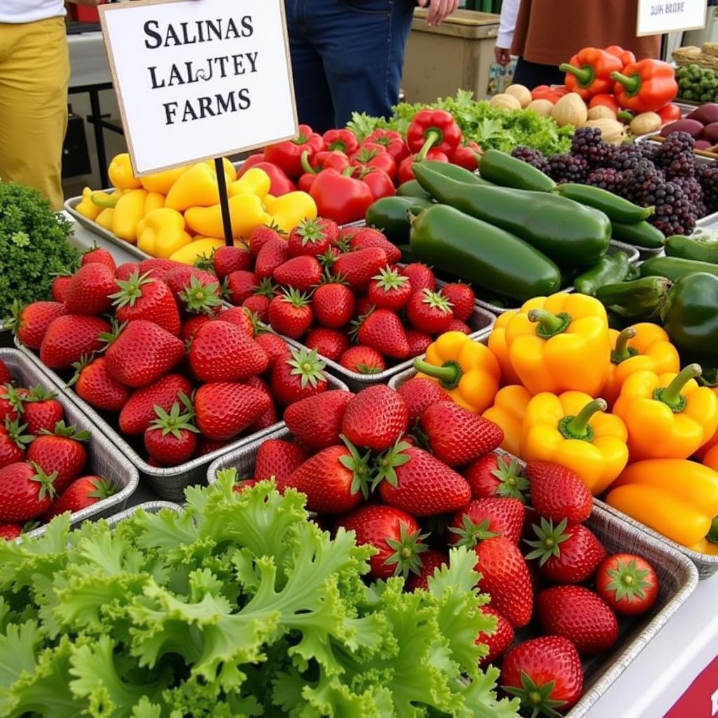 Local Produce Display at the Salinas Food and Wine Festival