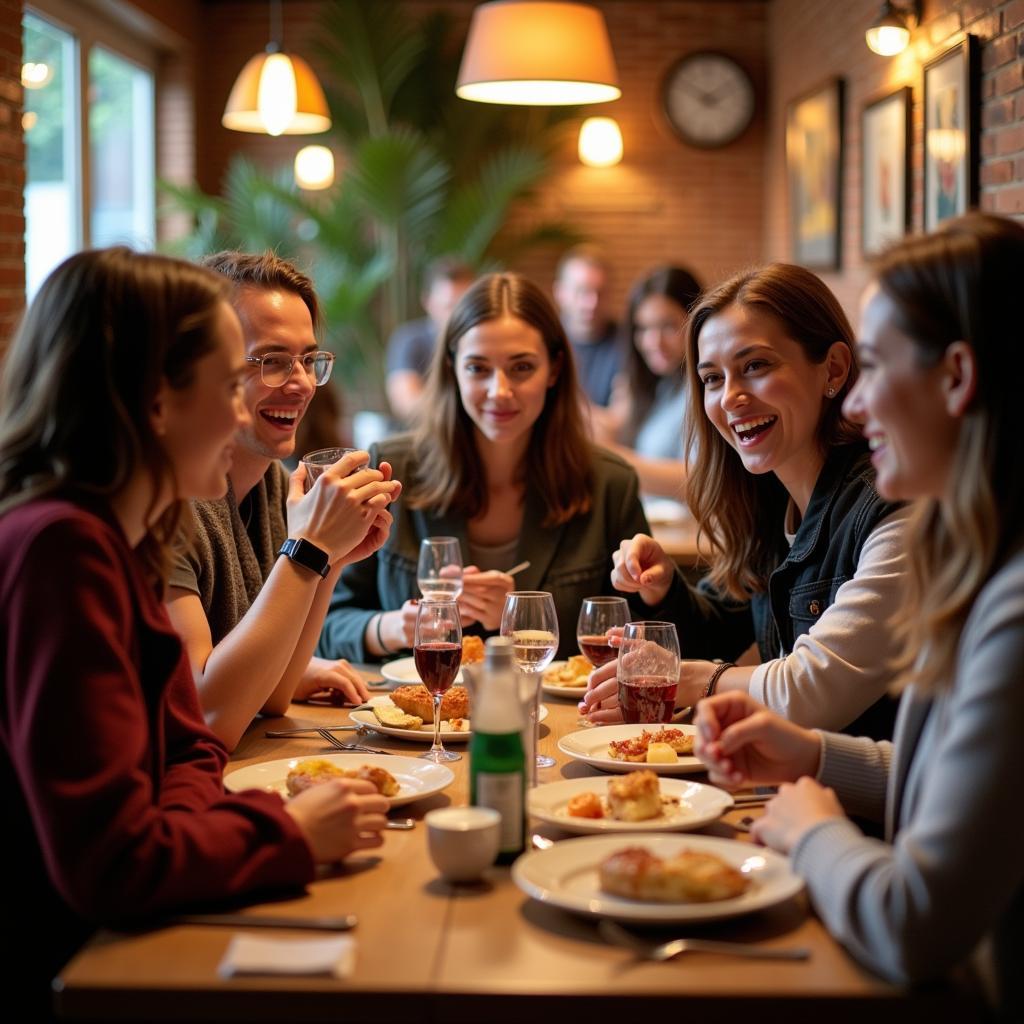 Savory Faire Food Tour: A Group Enjoying a Meal Together