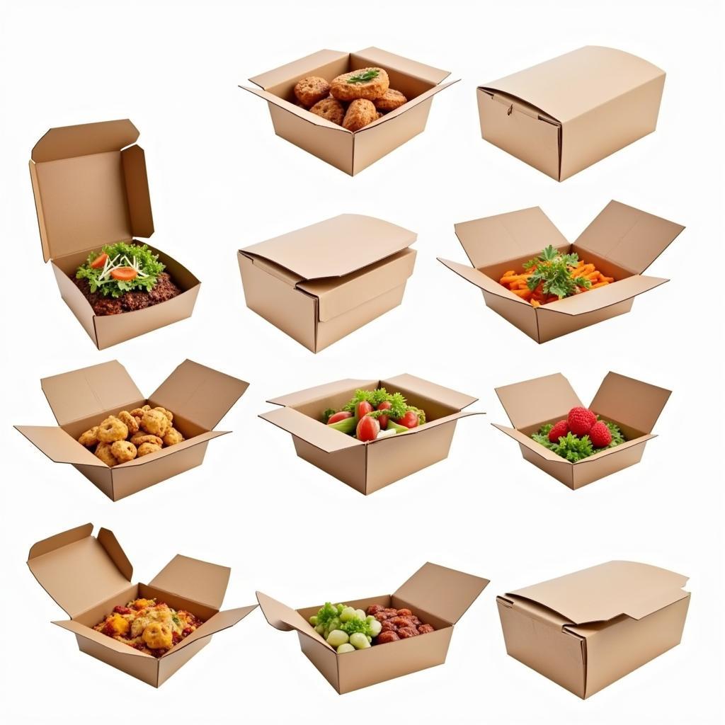 Variety of small food boxes for different occasions