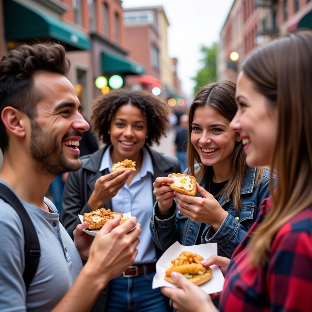 St. Louis Food Tour Group Enjoying Local Cuisine