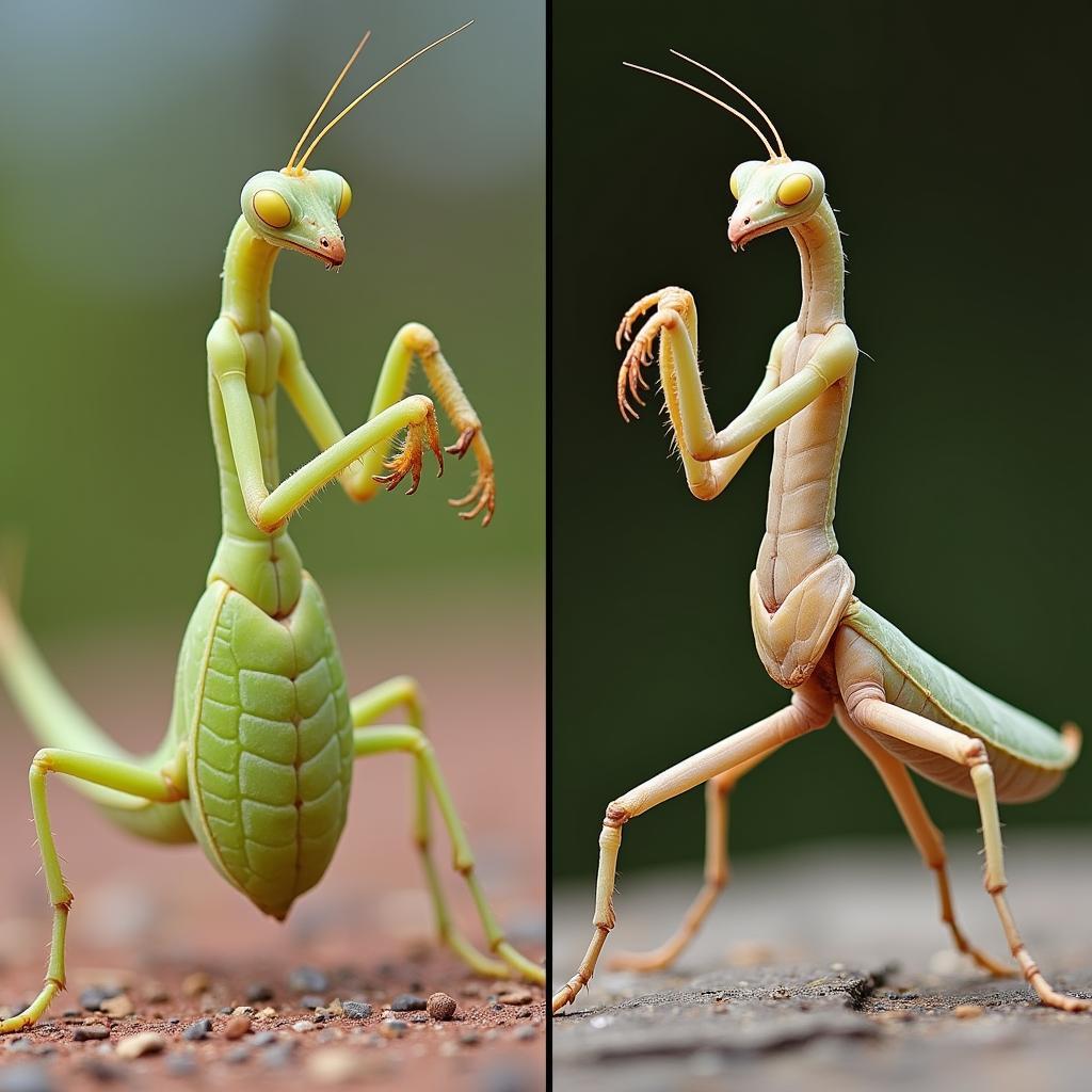 Signs of a Starving Praying Mantis