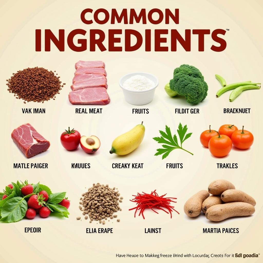 Steve's Freeze Dried Dog Food Ingredients