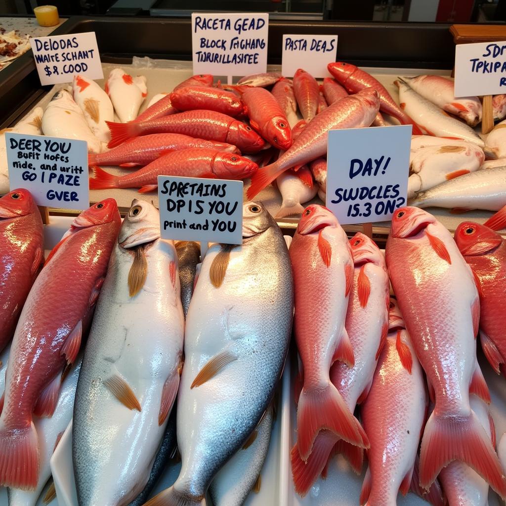 Fresh, sustainable fish options at a local market