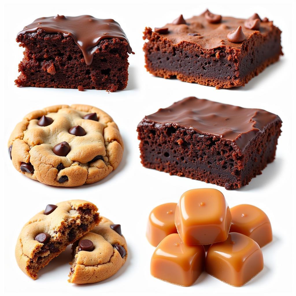 Assortment of Sweet Brown Desserts