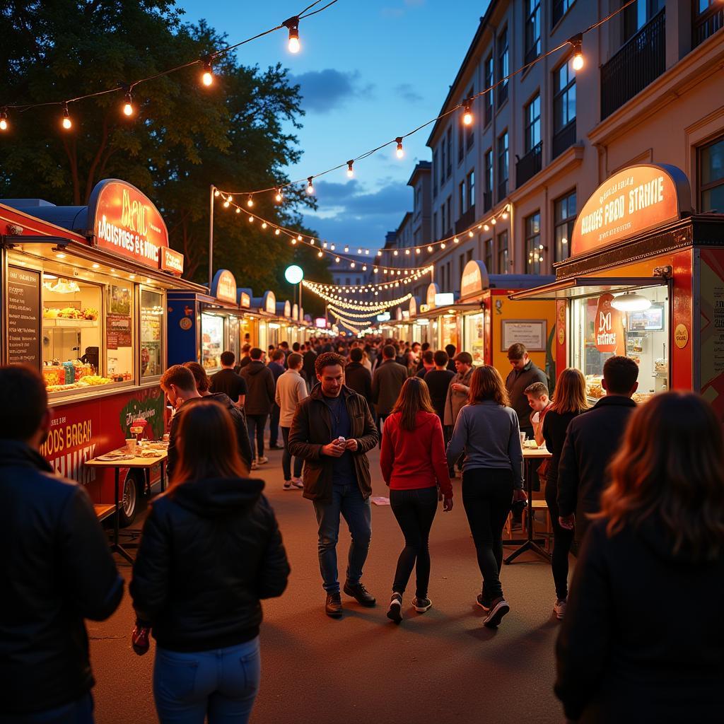 The Lively Atmosphere of a Taim Food Truck Event