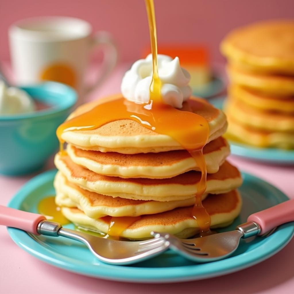 Colorful Toy Pancakes and Syrup Set for Kids