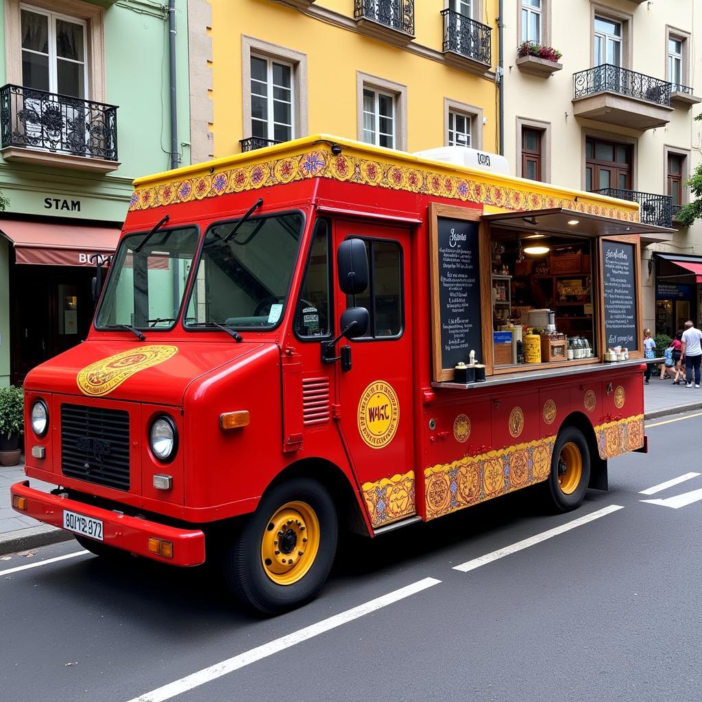 Traditional Spanish Food Truck with Classic Design