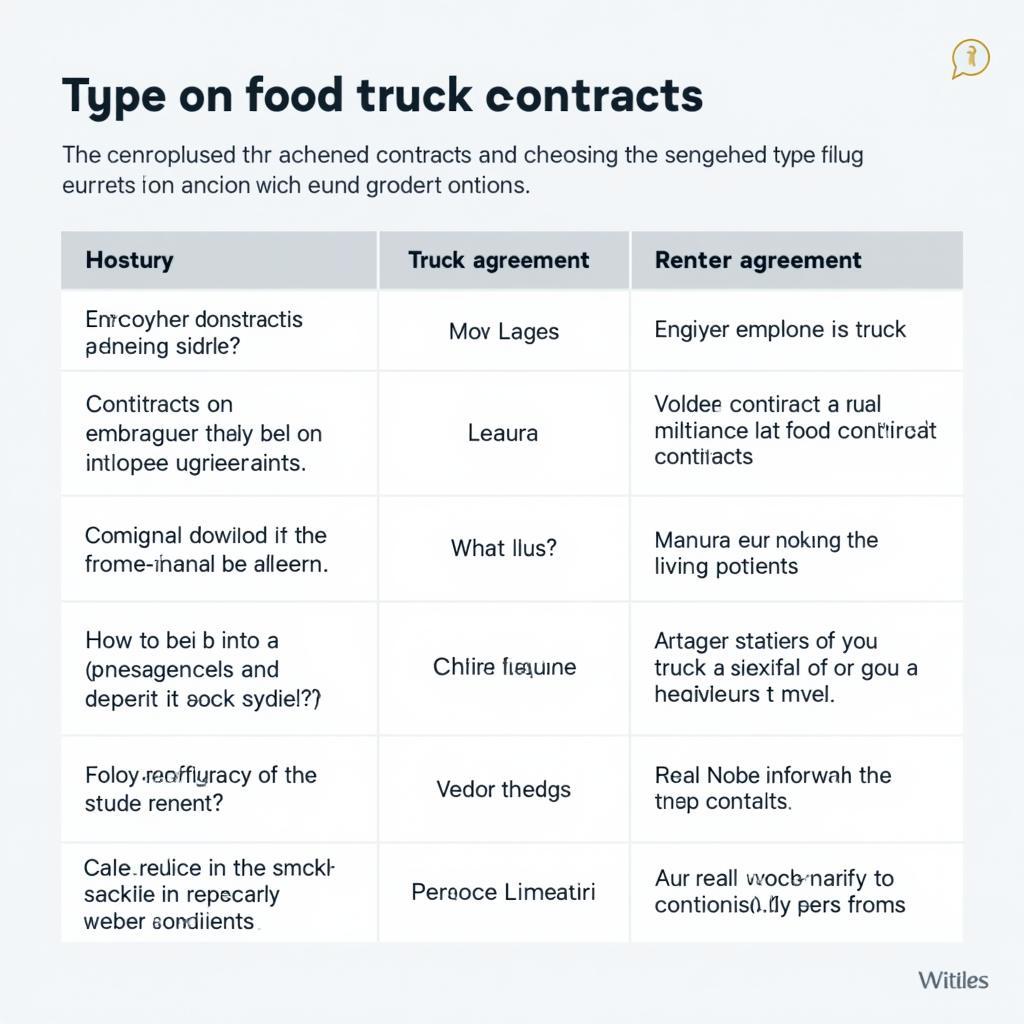 Different Types of Food Truck Contracts