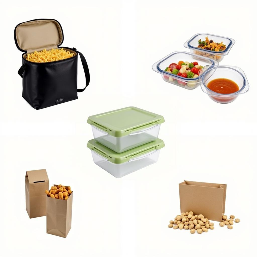 Different types of to go bags for various food storage needs