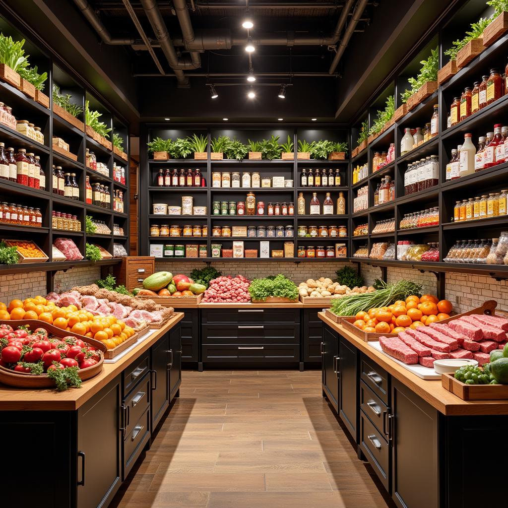 Wide array of products in a US foods chef store