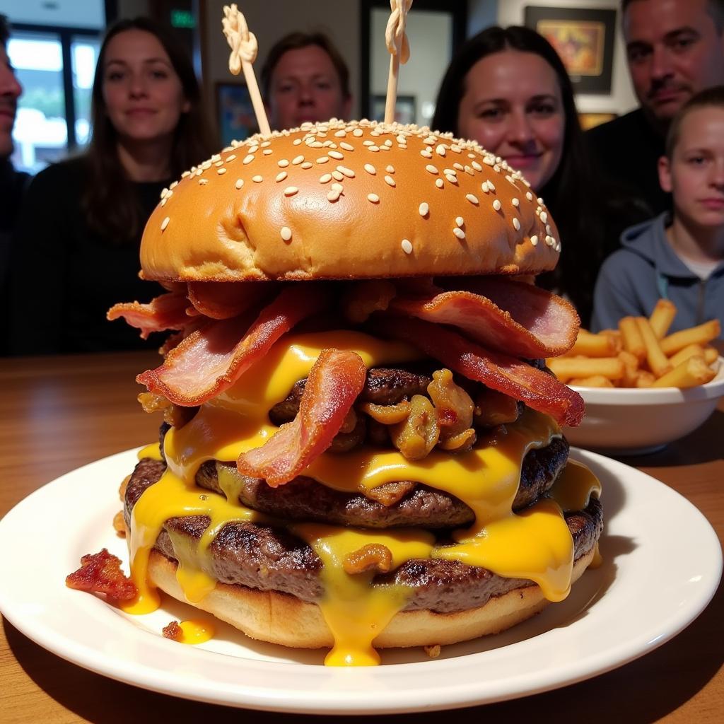 Giant burger food challenge in Utah