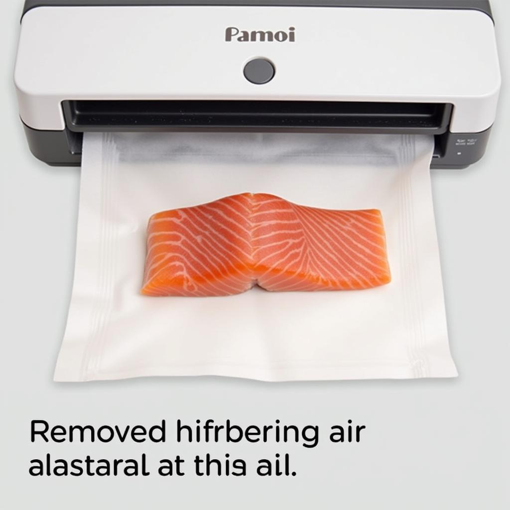 A vacuum sealer in action preserving food