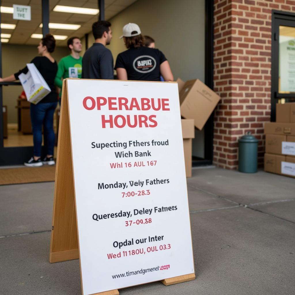 Food Bank Operating Hours in Van Buren