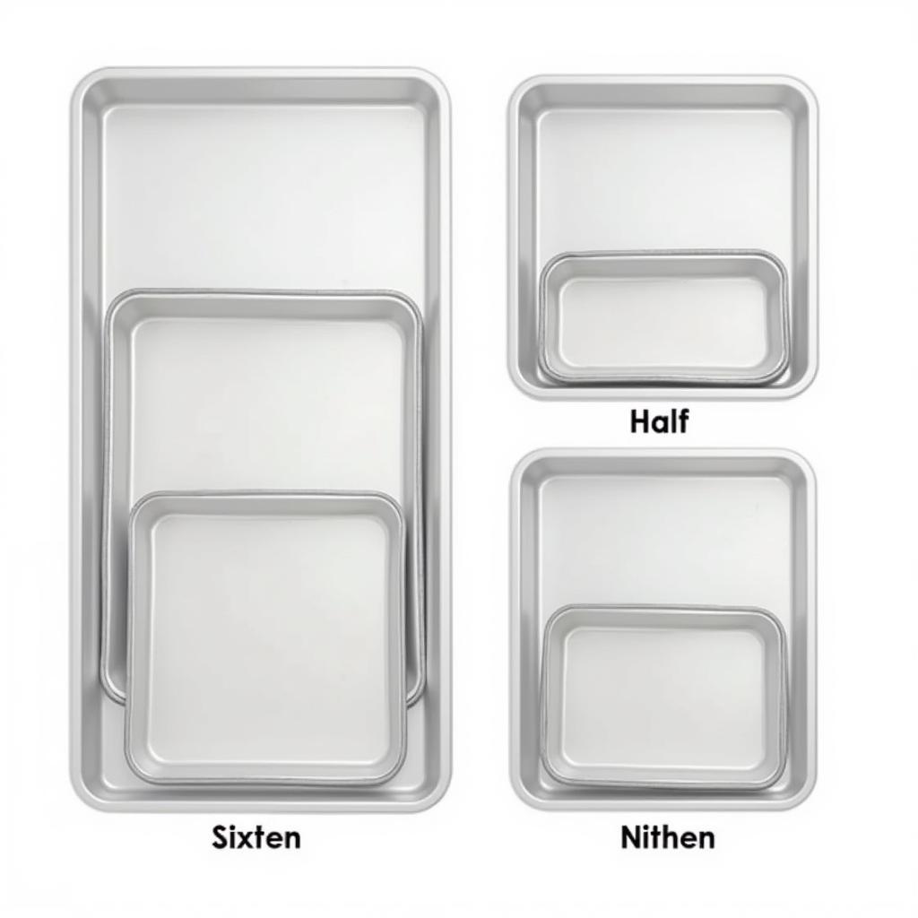 Various Food Pan Sizes Comparison