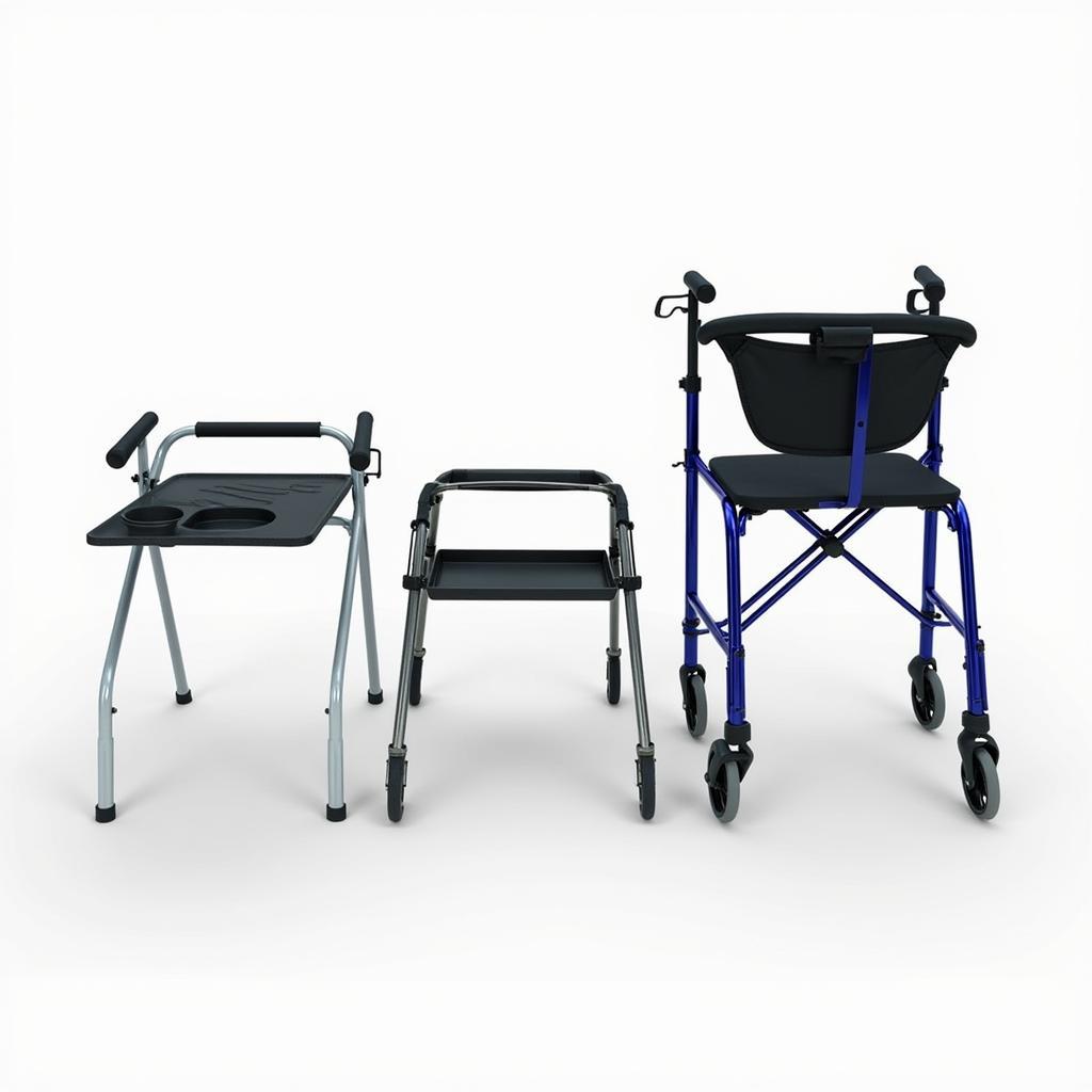 Different food trays for walkers and rollators