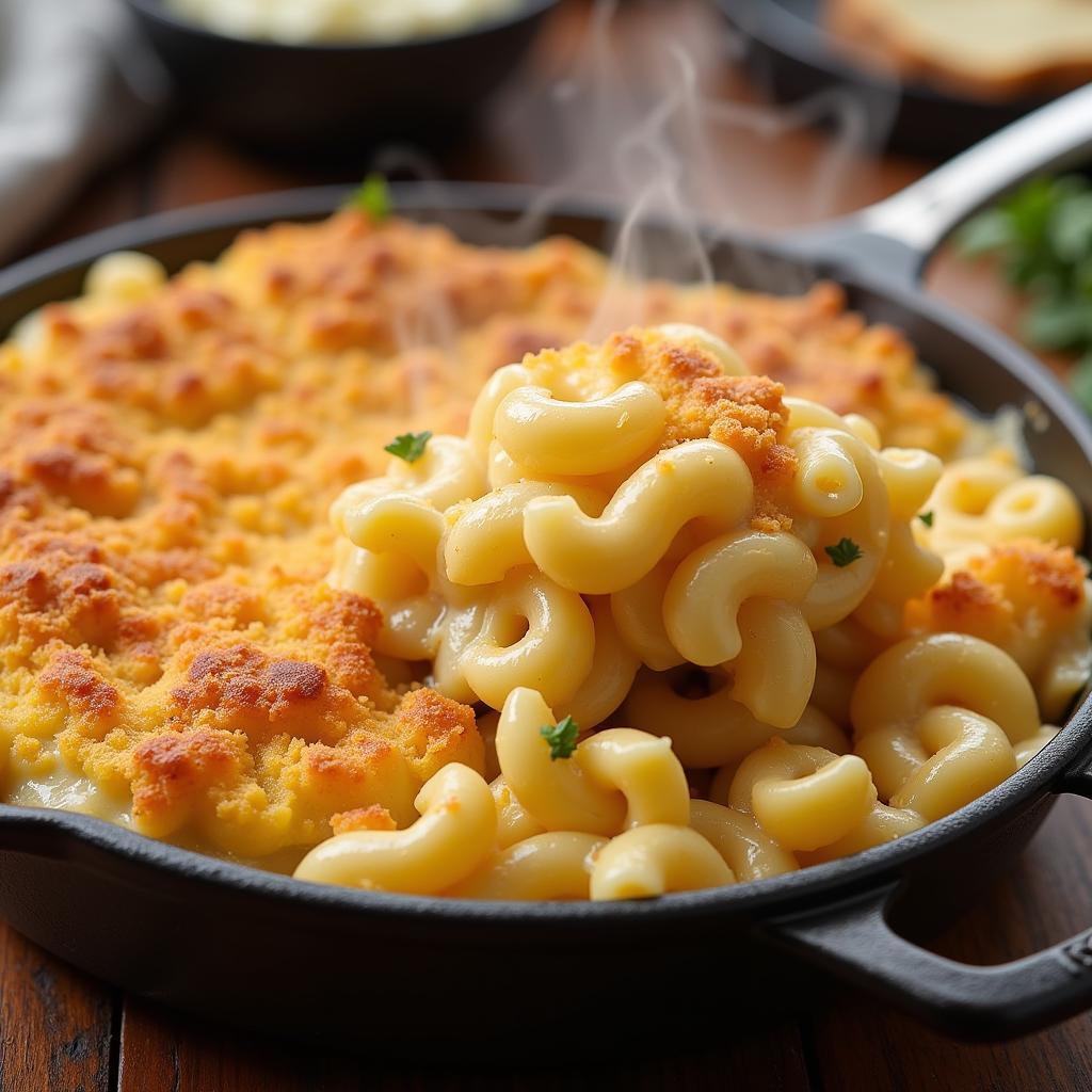 Vegan Mac and Cheese with Bread Crumb Topping