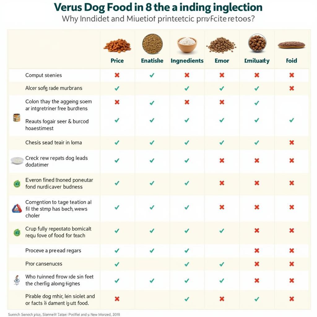 Verus Dog Food Comparison