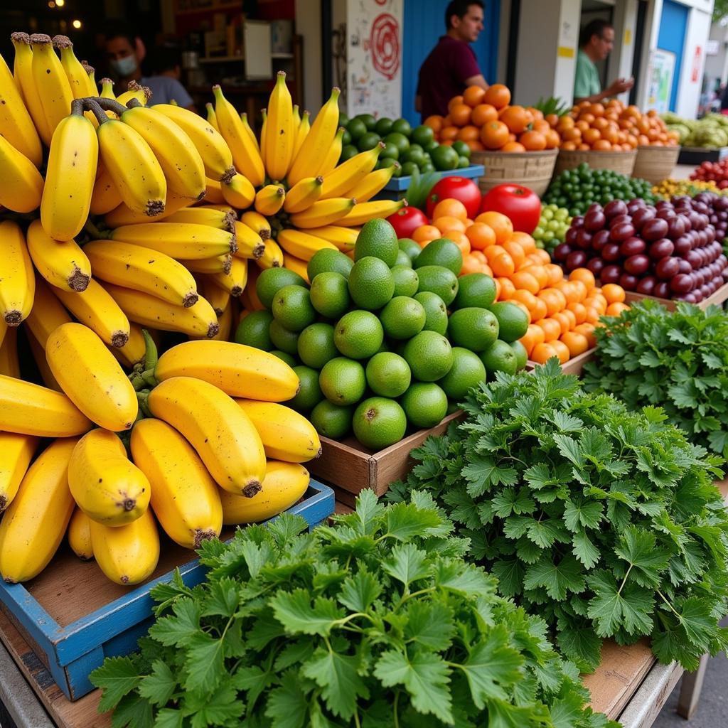 Vibrant Cuban Produce Market