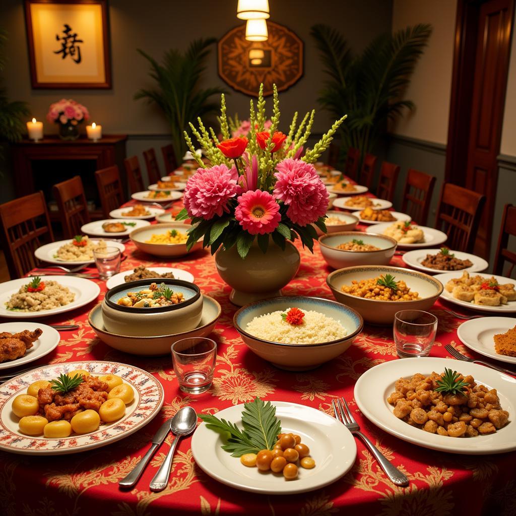 Vietnamese Catering Table Setting