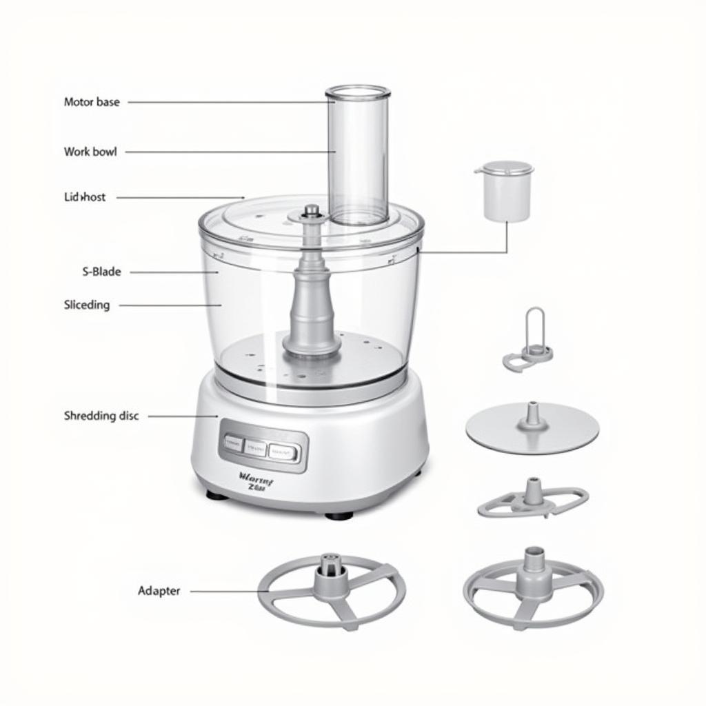 Waring Food Processor Parts Exploded View