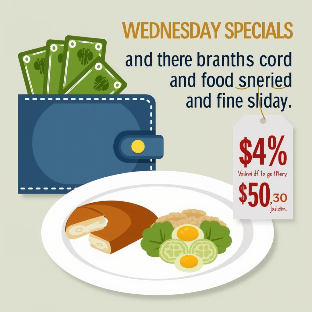 A graphic illustrating the potential savings from Wednesday food specials