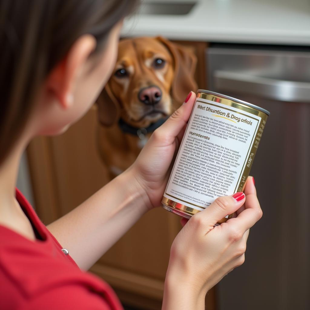 Checking Wet Chicken Dog Food Ingredients