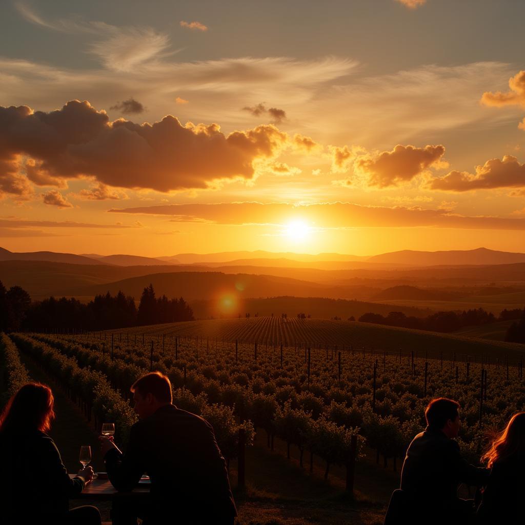 Sunset View at a Winery