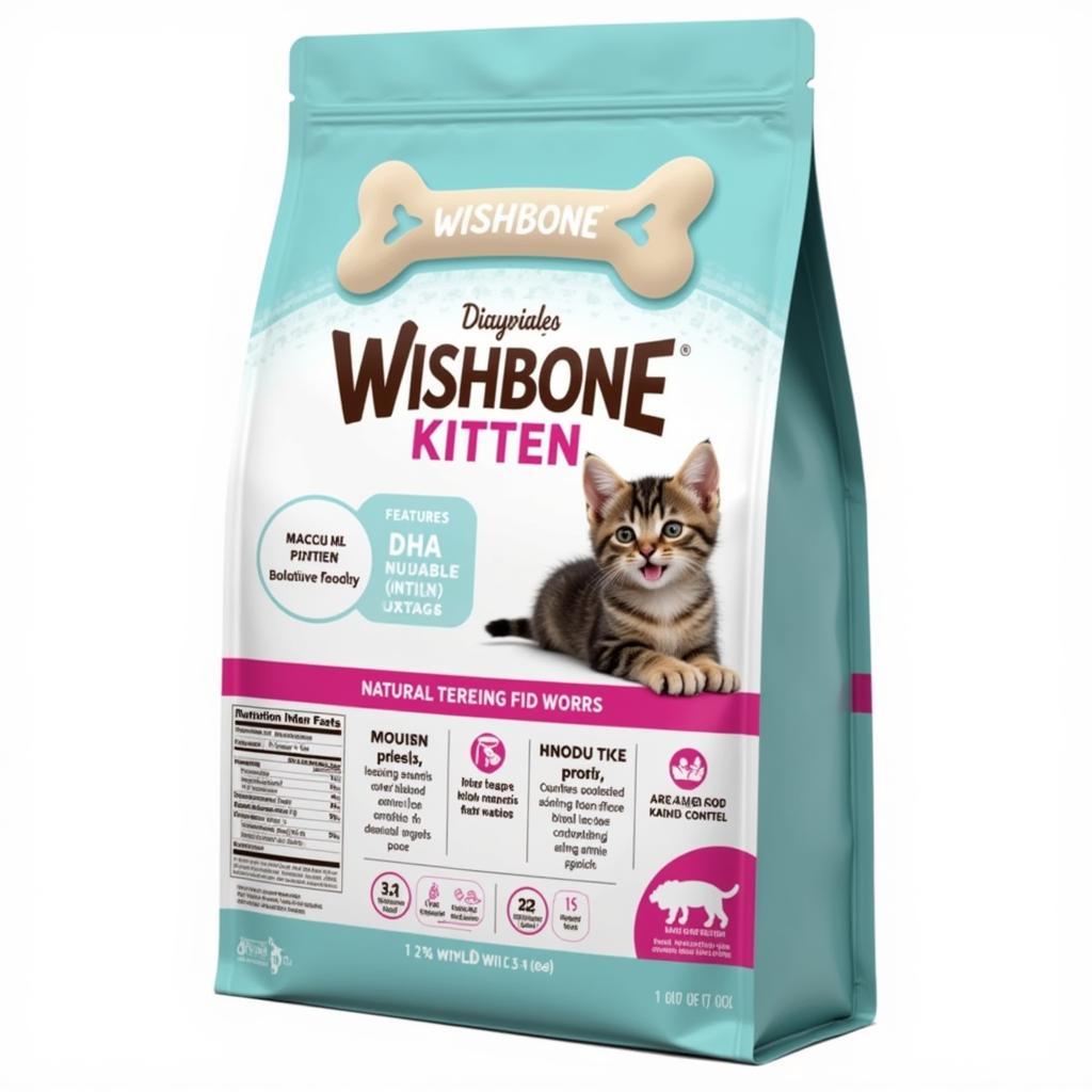 Wishbone Kitten Food Packaging and Nutritional Information