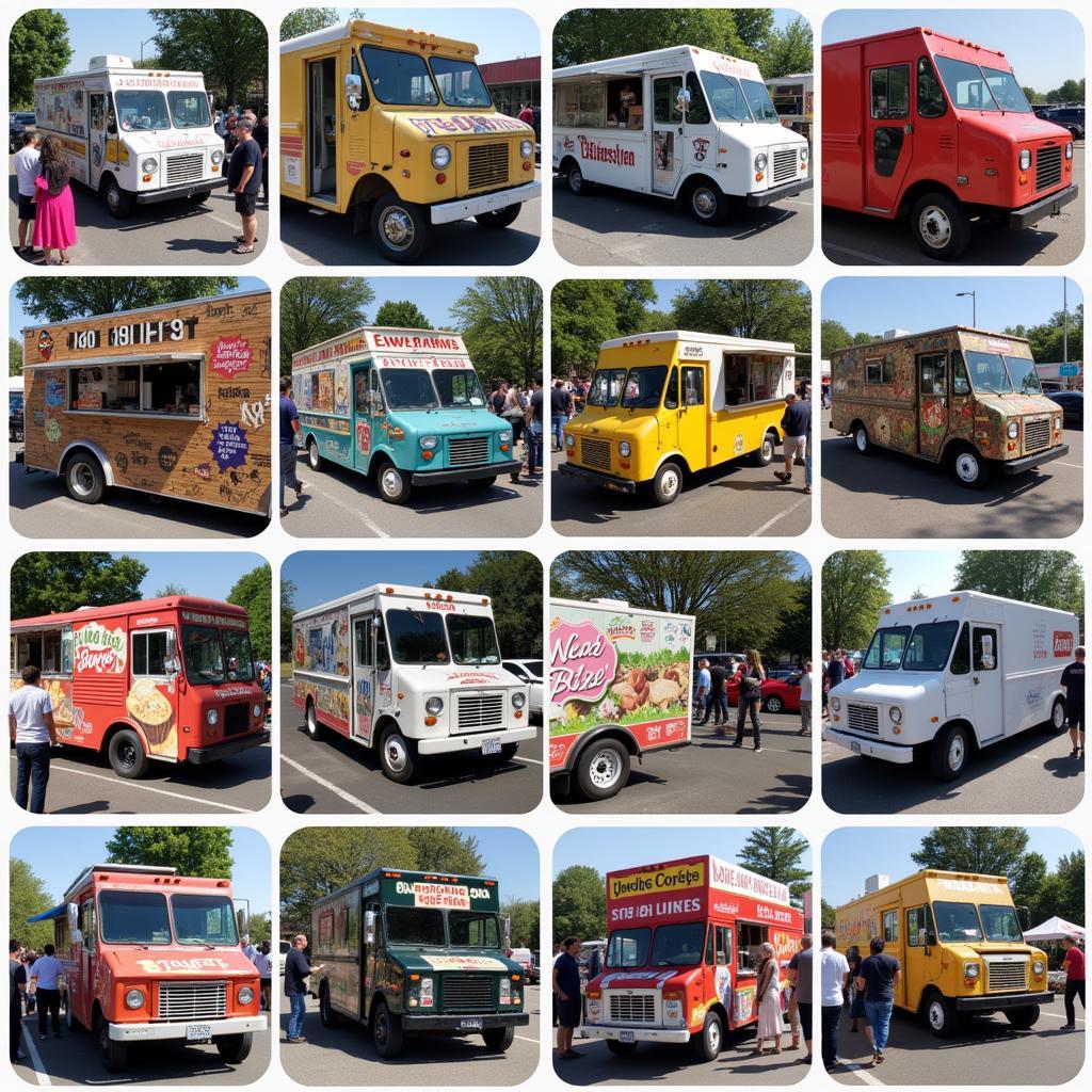 Food Trucks Offering Diverse Cuisine at Young Circle