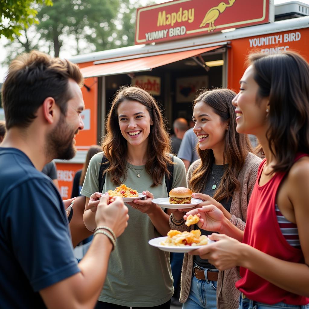 Yummy Bird Food Truck Customers