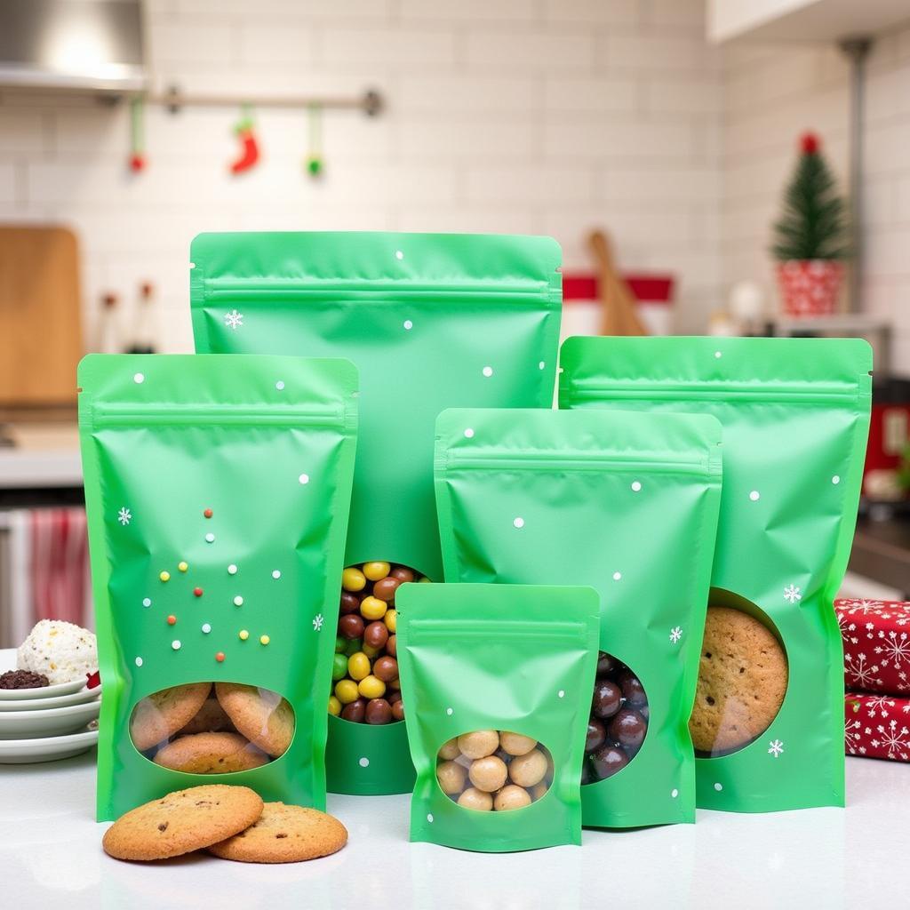 Zip Lock Holiday Designs Limited Edition Green Storage Bags